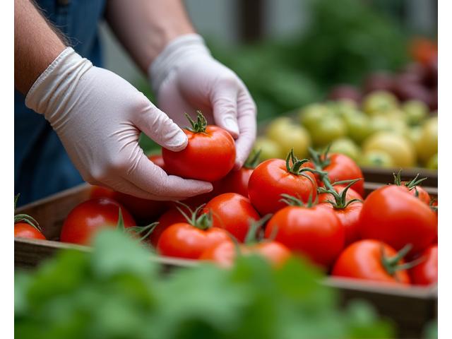 Fresh produce being inspected by experts